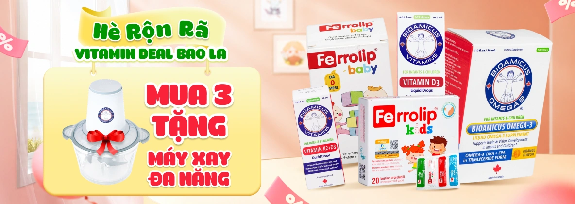 Hè rộn rã - vitamin deal bao la Mua 3 tặng máy xay đa năng